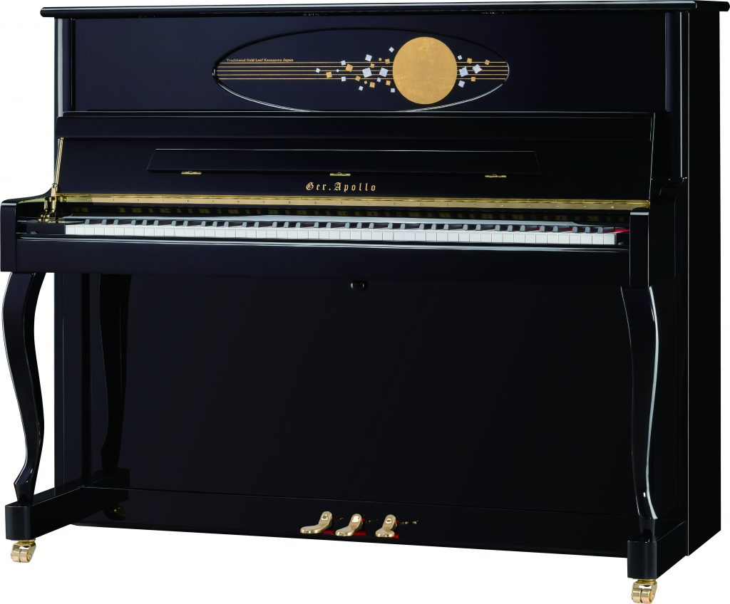 【得価正規店】国産東洋ピアノ(アポロ系)　黒ツヤあり　猫足 アップライトピアノ
